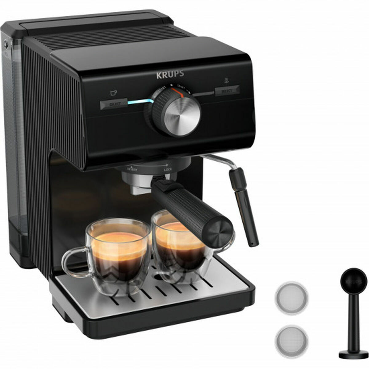 Manuell Espressobryggare Krups Authentic XP381810 Svart 1100 W
