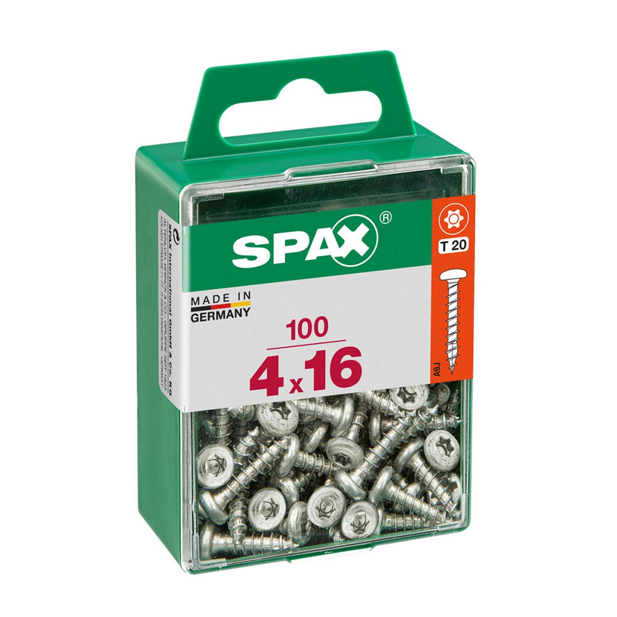 Låda med skruvar SPAX Wirox Trä Munstycke med runt huvud 100 Delar (4 x 16 mm) - 2