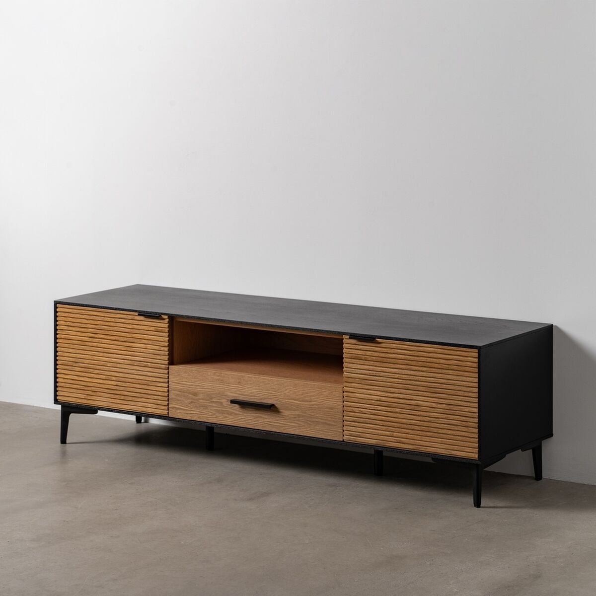 TV-möbler ORLEANS Svart Naturell 154 x 40 x 44 cm - 2