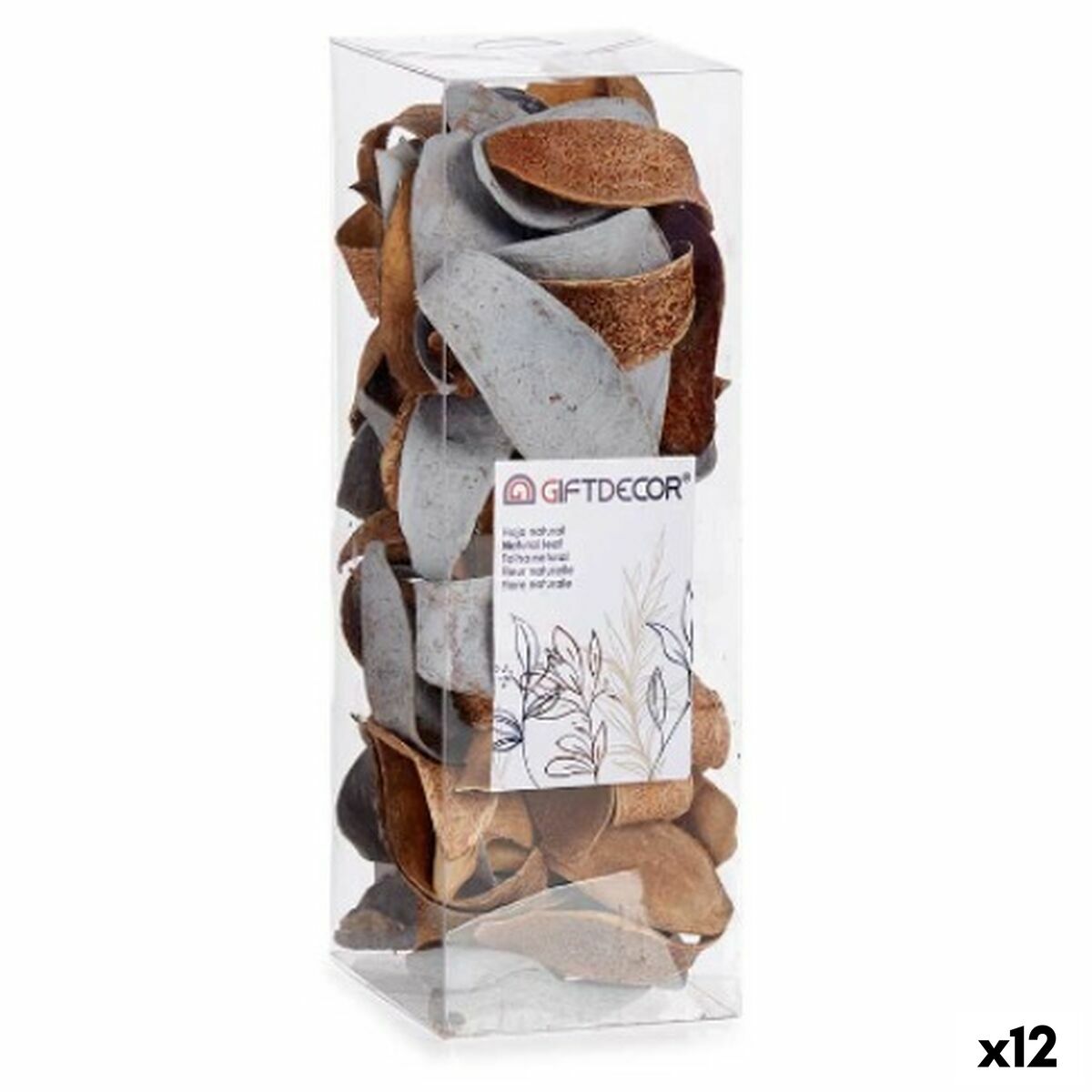 Dekorativa blommor Gift Decor Brun 9 x 27 x 9 cm Naturell (12 antal)