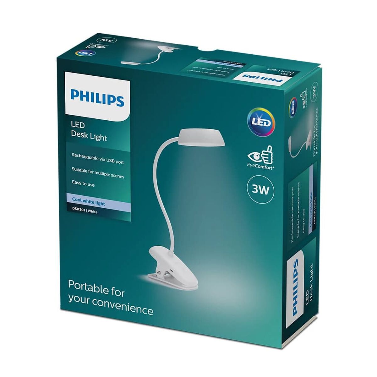 Bordslampa Philips Lámpara de mesa Vit Metall 3 W - 6