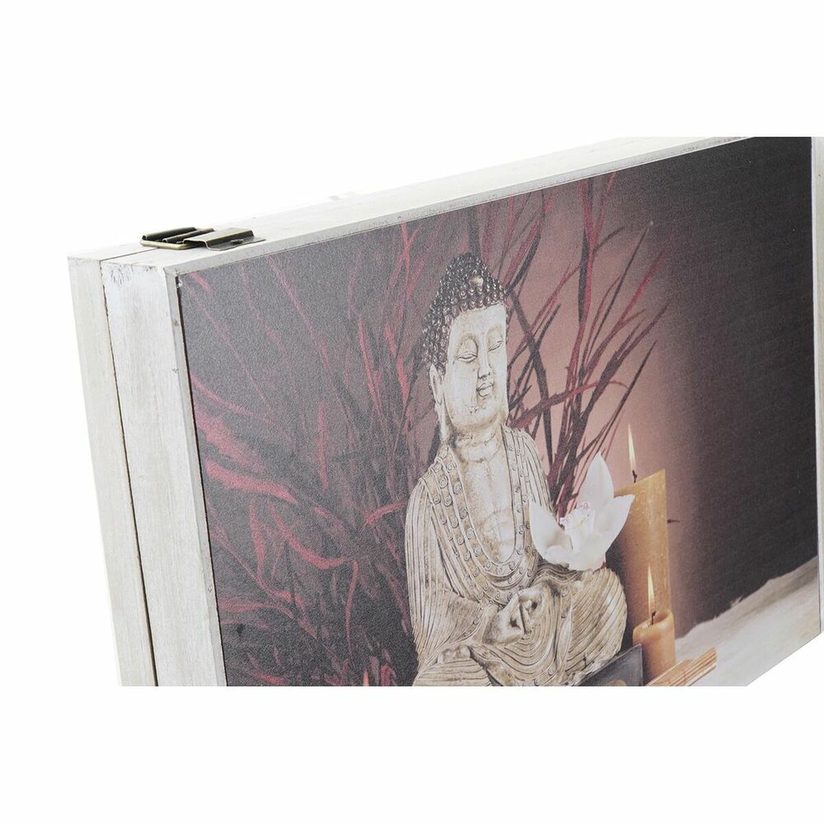 Dekorationslåda DKD Home Decor Multicolour Trä MDF Buddha Räknare (2 antal) - 7