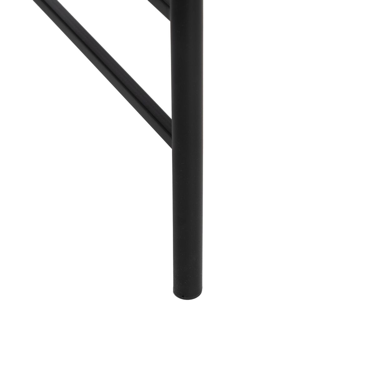 Sidobord Svart Naturell Glas Järn Gummiträ 61 x 50 x 53 cm - 7
