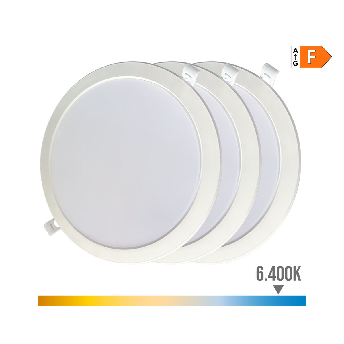 Downlight LED EDM 31567 F 18 W 1820 Lm 3 antal (6400 K) - 2