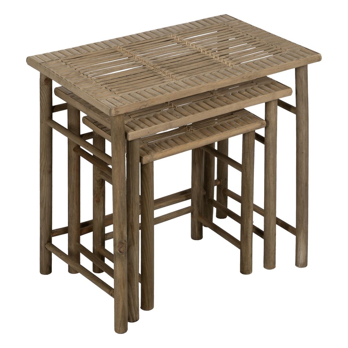 Sidobord Naturell Bambu 57 x 38 x 55 cm 45 x 32 x 47 cm 34 x 26 x 40 cm 3 Delar (3 antal) - 3
