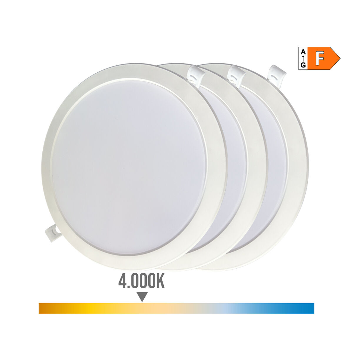 Downlight LED EDM 31568 F 18 W 1820 Lm 3 antal (4000 K) - 2