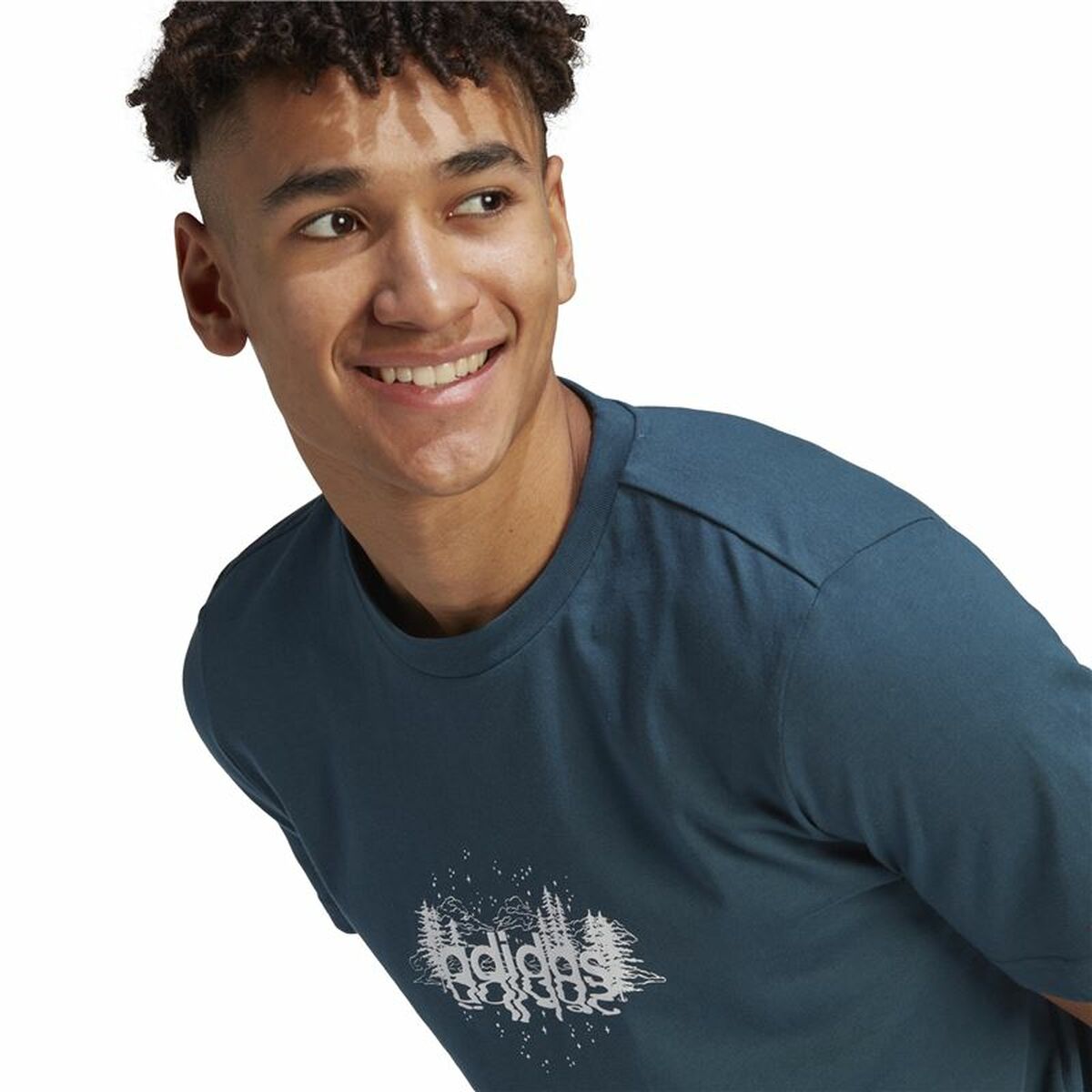 T-shirt Adidas Myst Linear Blå (M) - 4