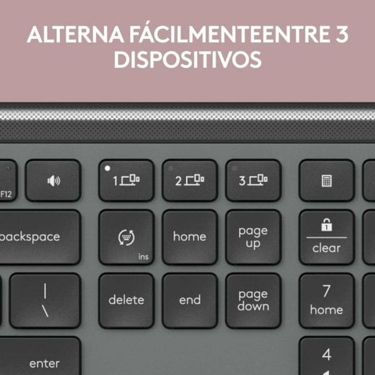 Tangentbord Logitech Grå Qwerty Spanska QWERTY - 7