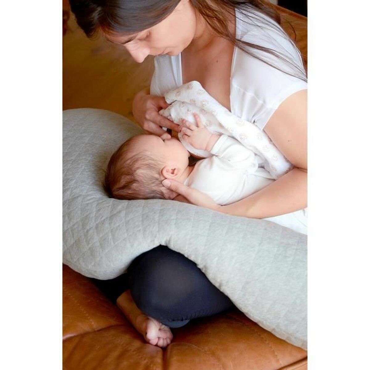 Breastfeeding Cushion Béaba Big Flopsy Grå - 4