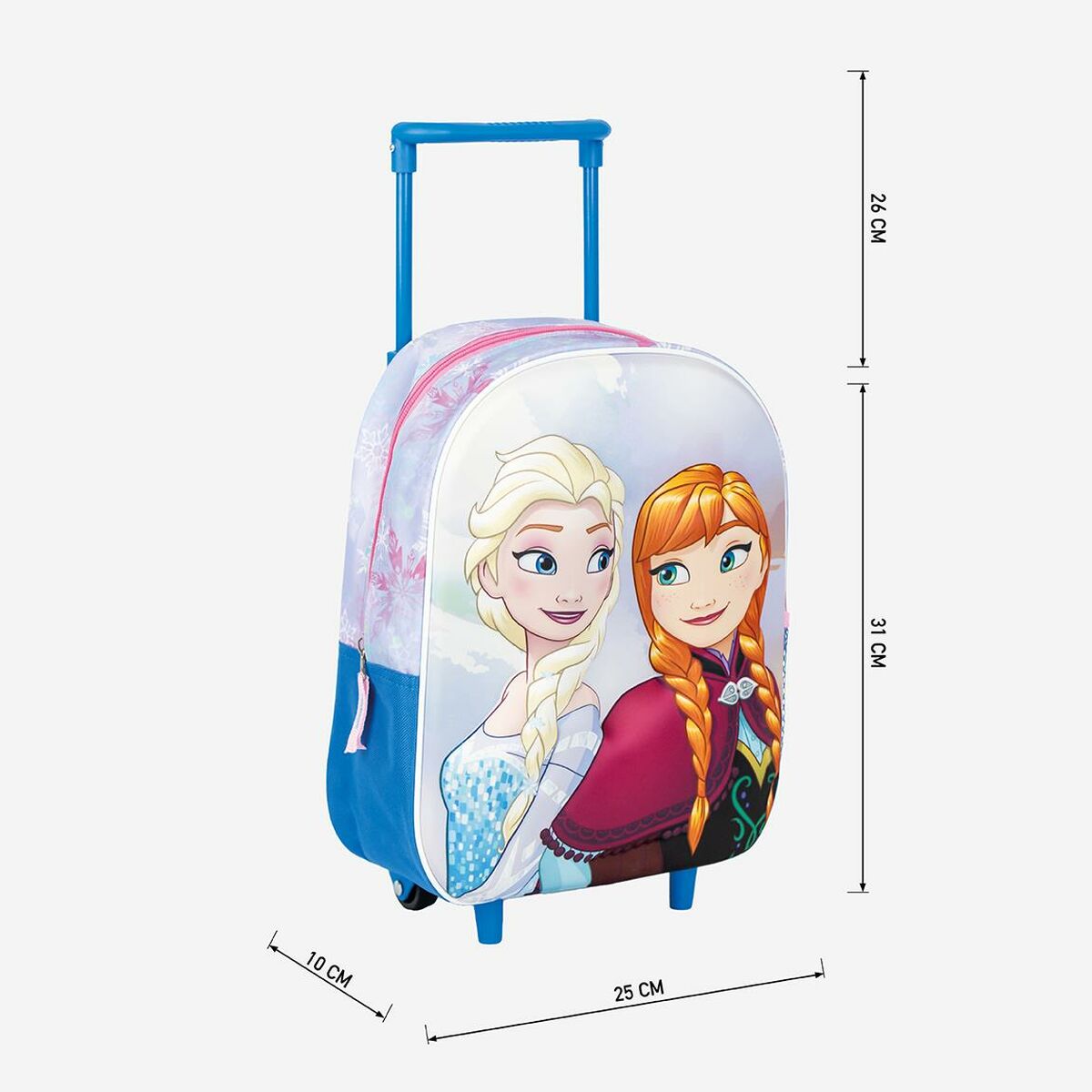 Skolväska med hjul Frozen Blå 25 x 31 x 10 cm - 5