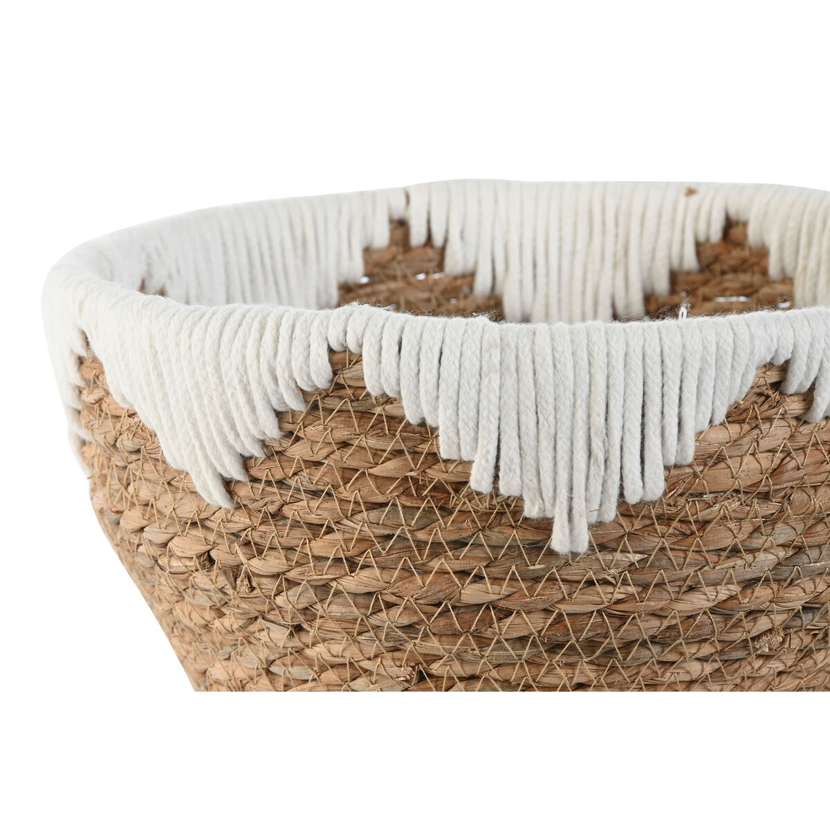 Bordsdekoration Home ESPRIT Vit Naturell 30,5 x 30,5 x 14 cm (3 Delar) - 3