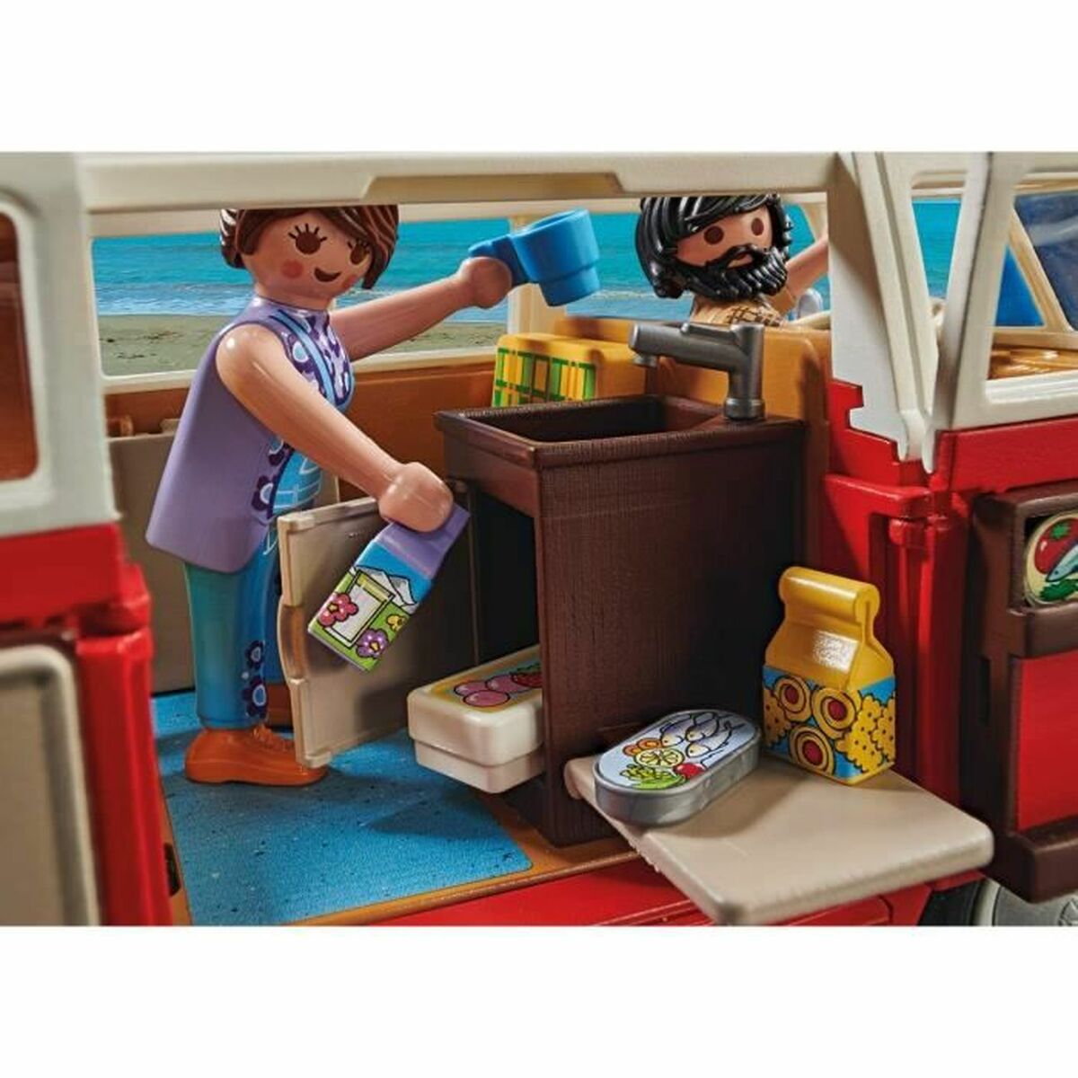 Fordonsspel Playmobil 70176 Volkswagen T1 Bus Röd - 6