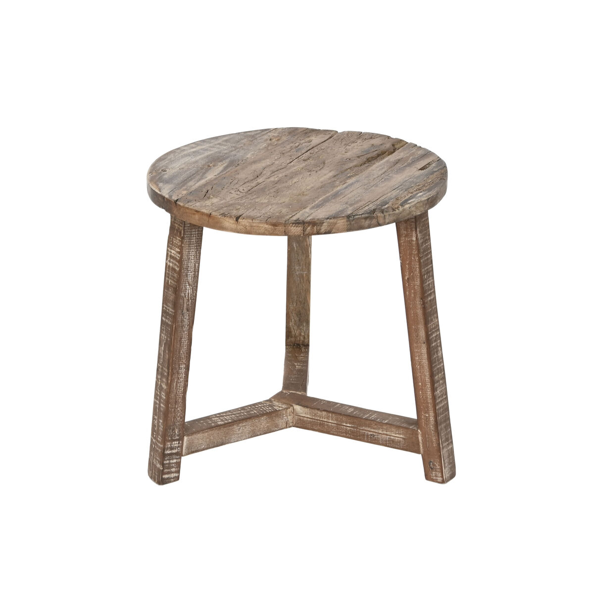 Sidobord Home ESPRIT Vit Brun 45 x 45 x 45 cm