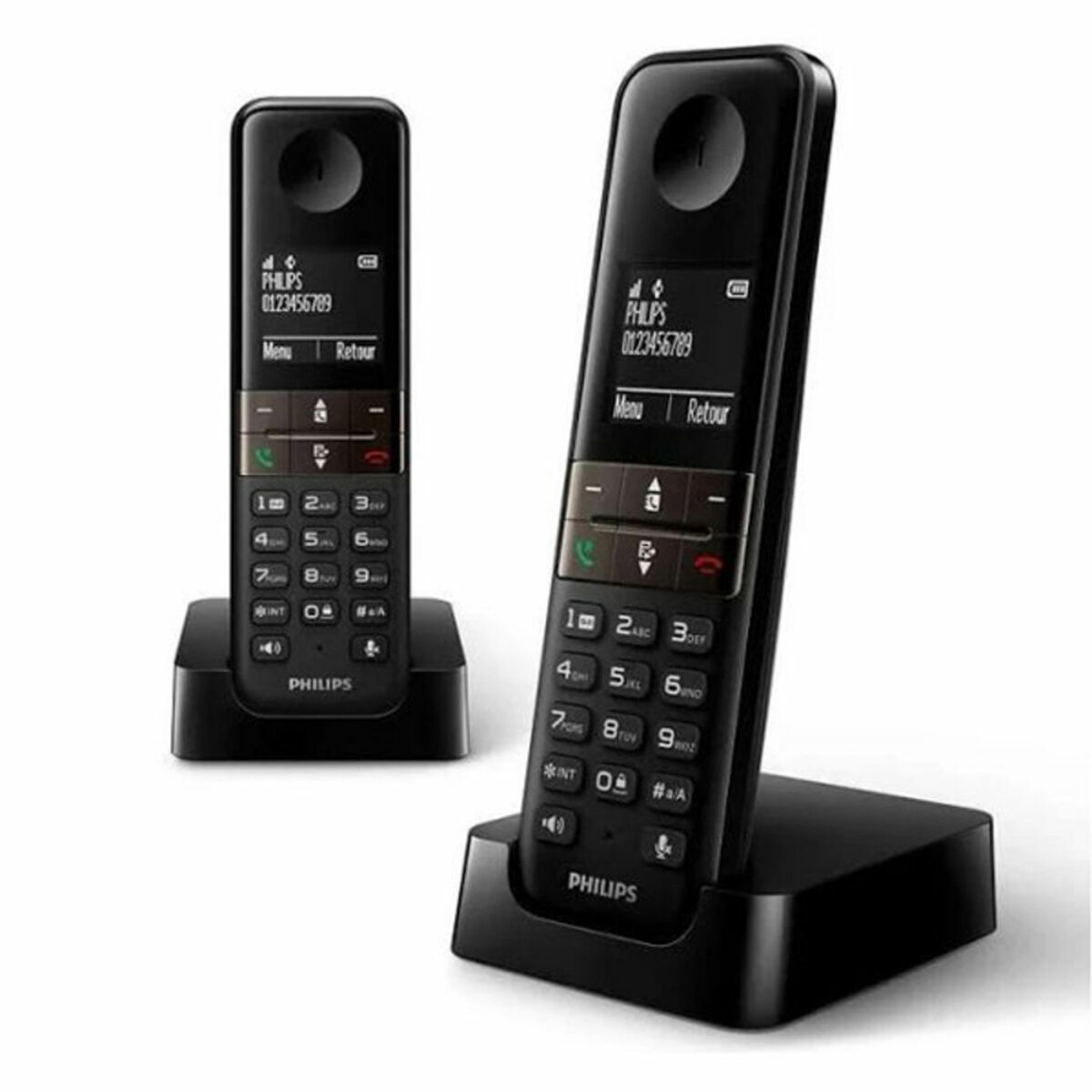 Trådlös Telefon Philips D4702B/34 1,8" DECT Vit Svart