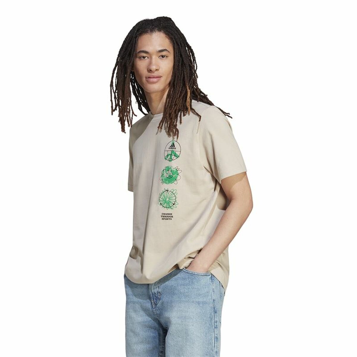 T-shirt Adidas Change Triple Beige - 2