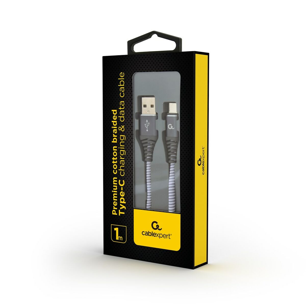 USB A till USB C Kabel GEMBIRD CC-USB2B-AMCM-1M-WB2 Grå Vit/Grå 1,8 m - 2