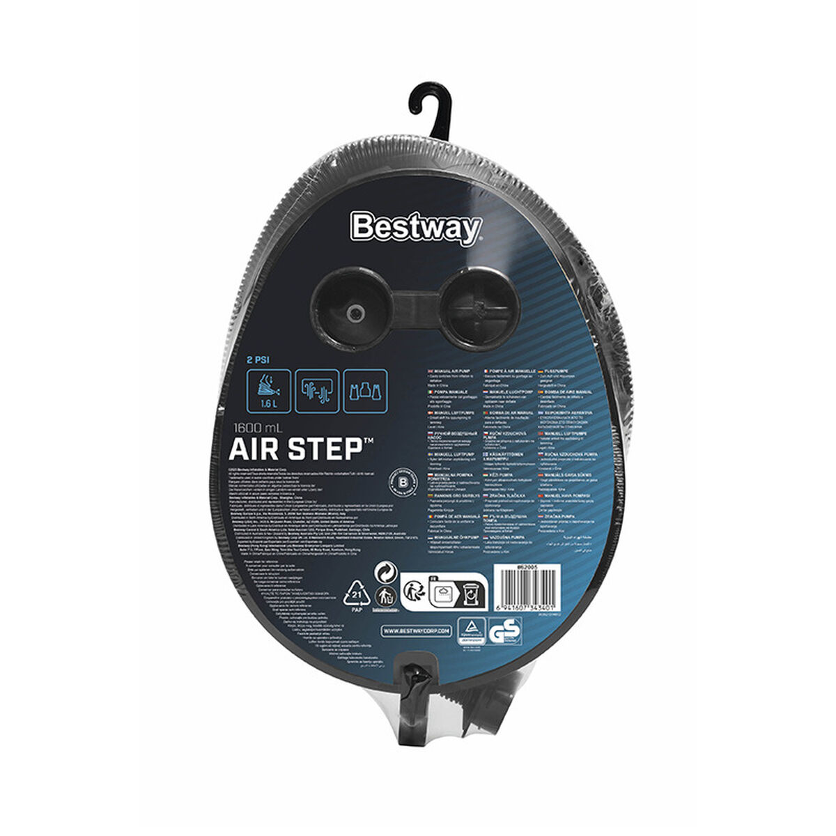 Bestway 5L Fotpump 28x22 cm Retractable Uppblåsbar och Camping 62005 - 2