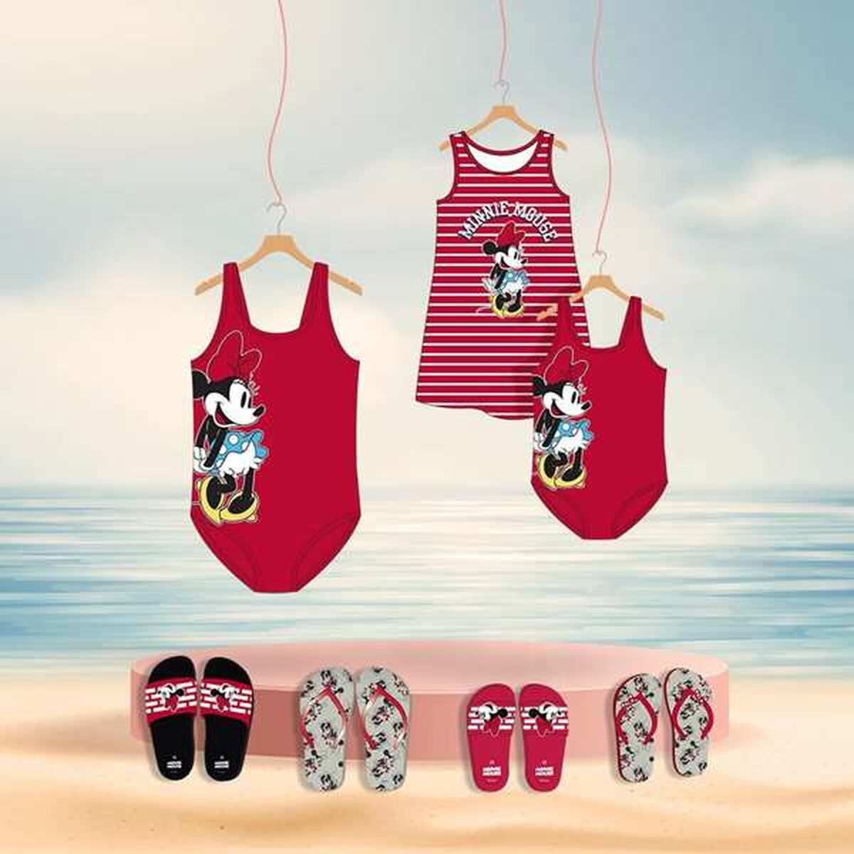 Baddräkt Dam Minnie Mouse Röd - 6