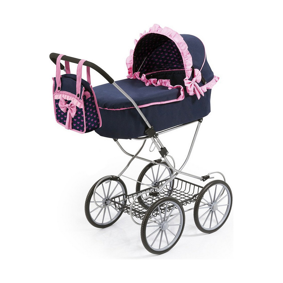 Dockvagn Reig Dolls Pram Marinblå 64 cm - 11