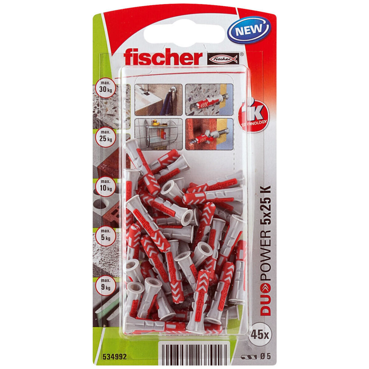 Dobbar Fischer DuoPower 534992 Ø 5 x 25 mm Nylon (45 antal) - 4