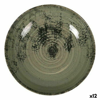 Djup tallrik La Mediterránea Aspe Grön Ø 22,7 x 5 cm (12 antal)