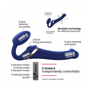 Vibrator Strap-on-me 6017418 Blå XL