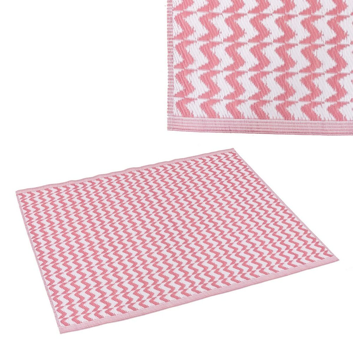 Utomhusmatta Naxos 160 x 230 x 0,5 cm Rosa Vit polypropen