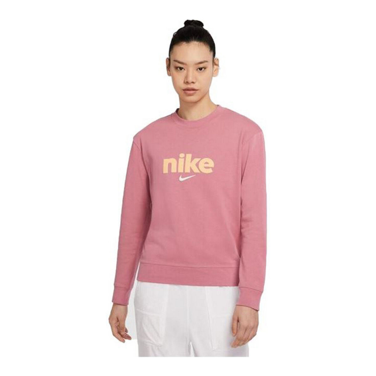 Långärmad t-shirt Dam Nike Crew Rosa - 8