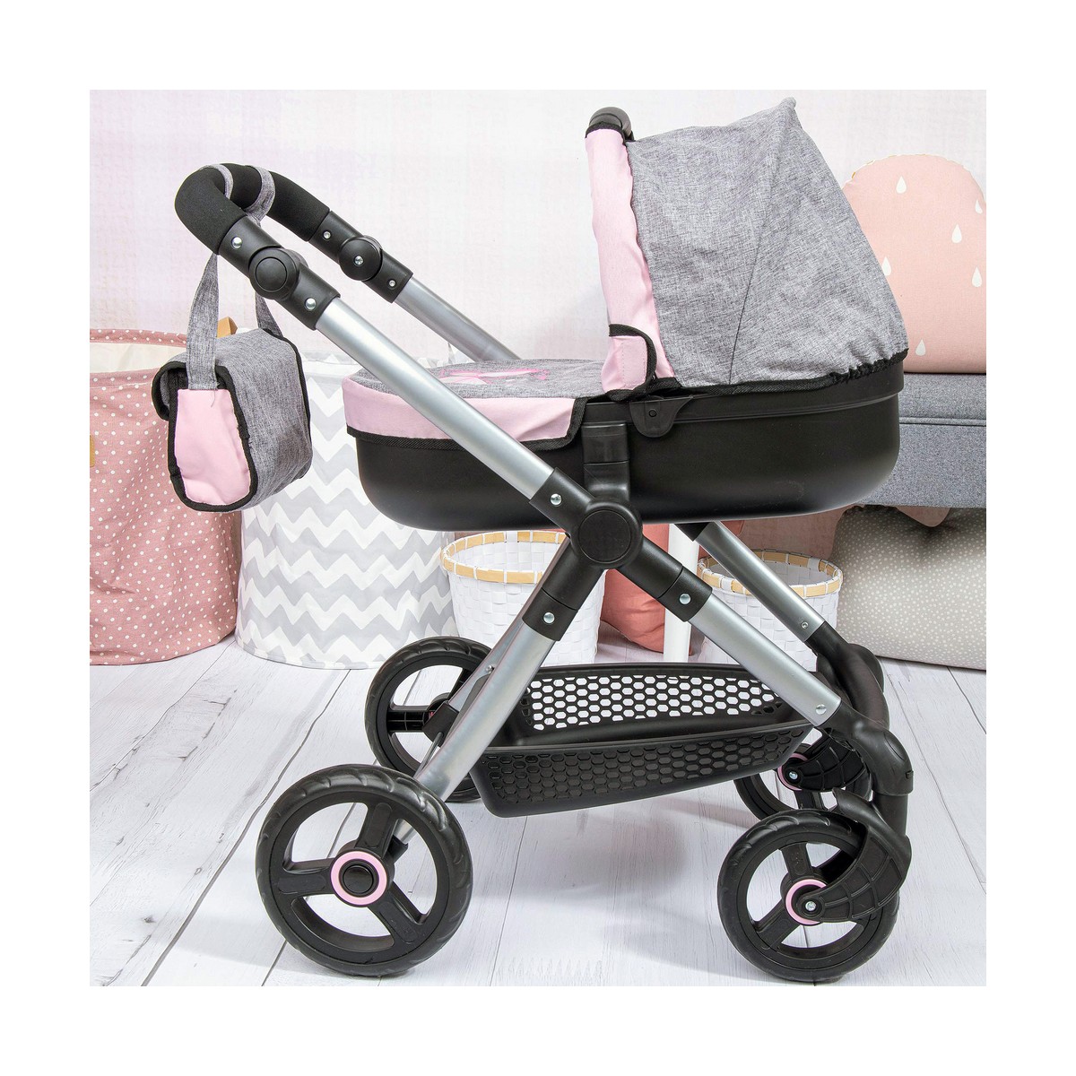 Dockvagn Reig Stule Pram Grå 63 cm - 3