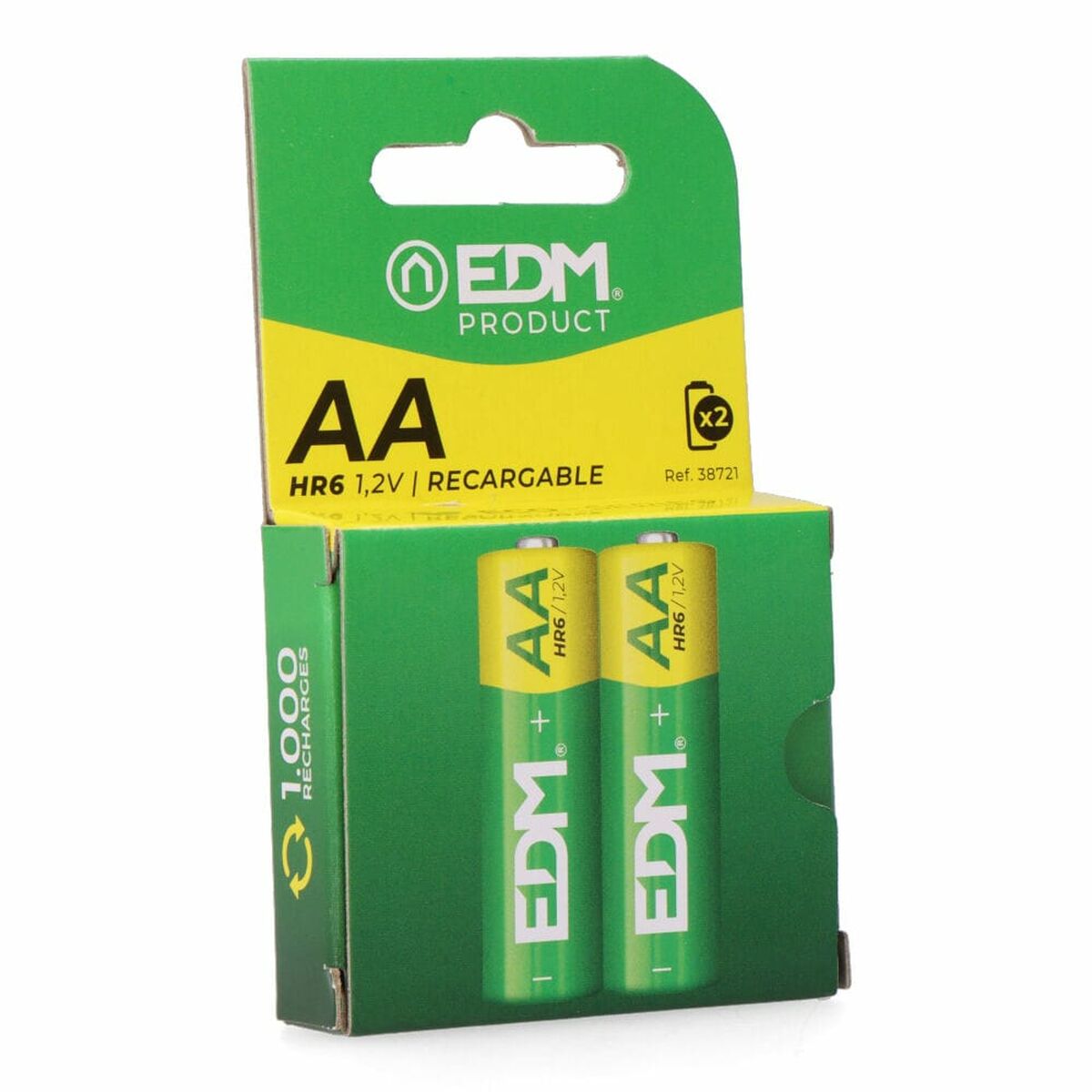 Laddningsbara Batterier EDM 38721 eco-series aa - hr6 2600 ma 2600 mAh 1,2 V AA Laddningsbara Batterier (2 antal)