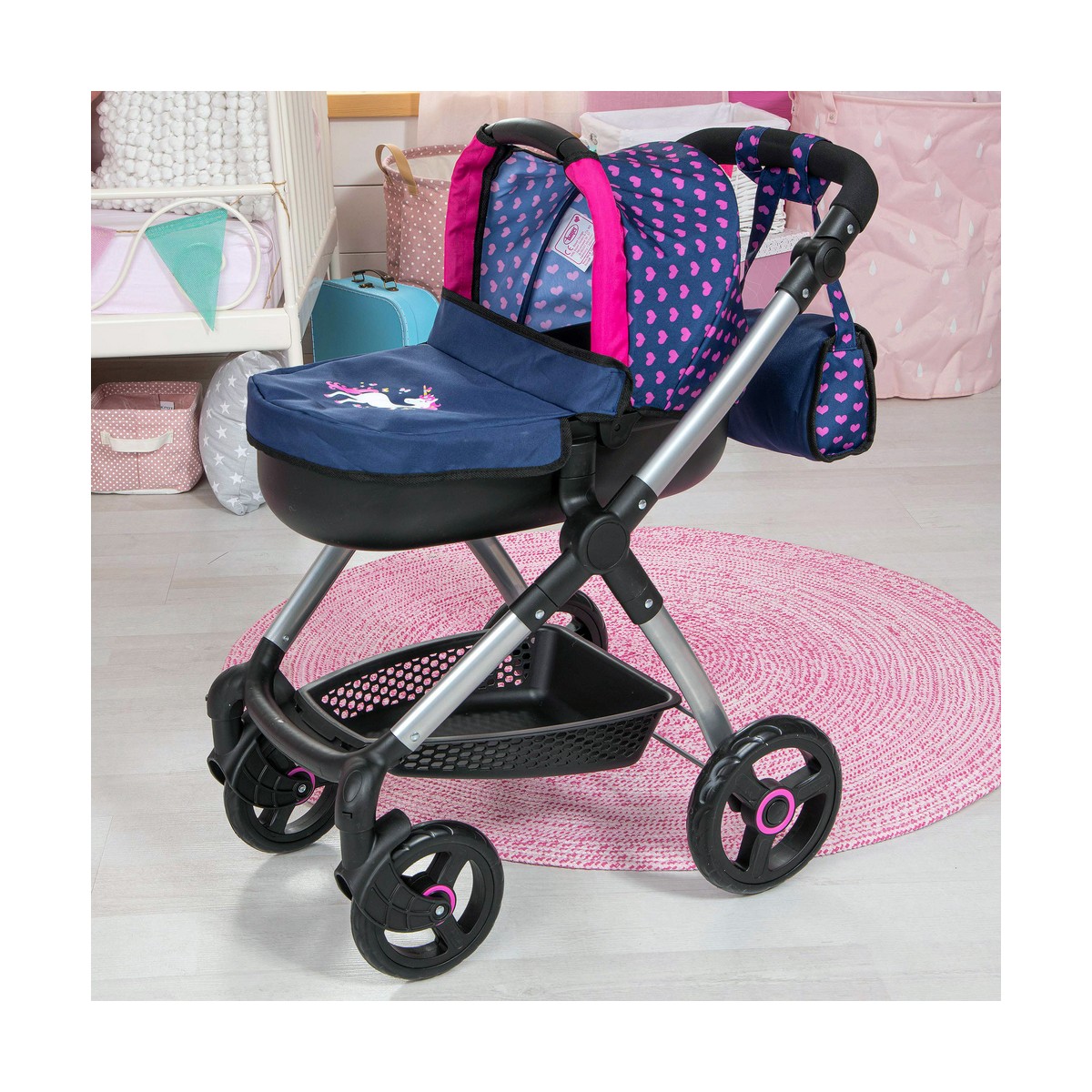 Dockvagn Reig Stule Pram Marinblå 63 cm - 12