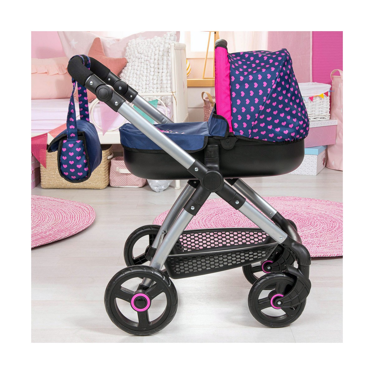 Dockvagn Reig Stule Pram Marinblå 63 cm - 2