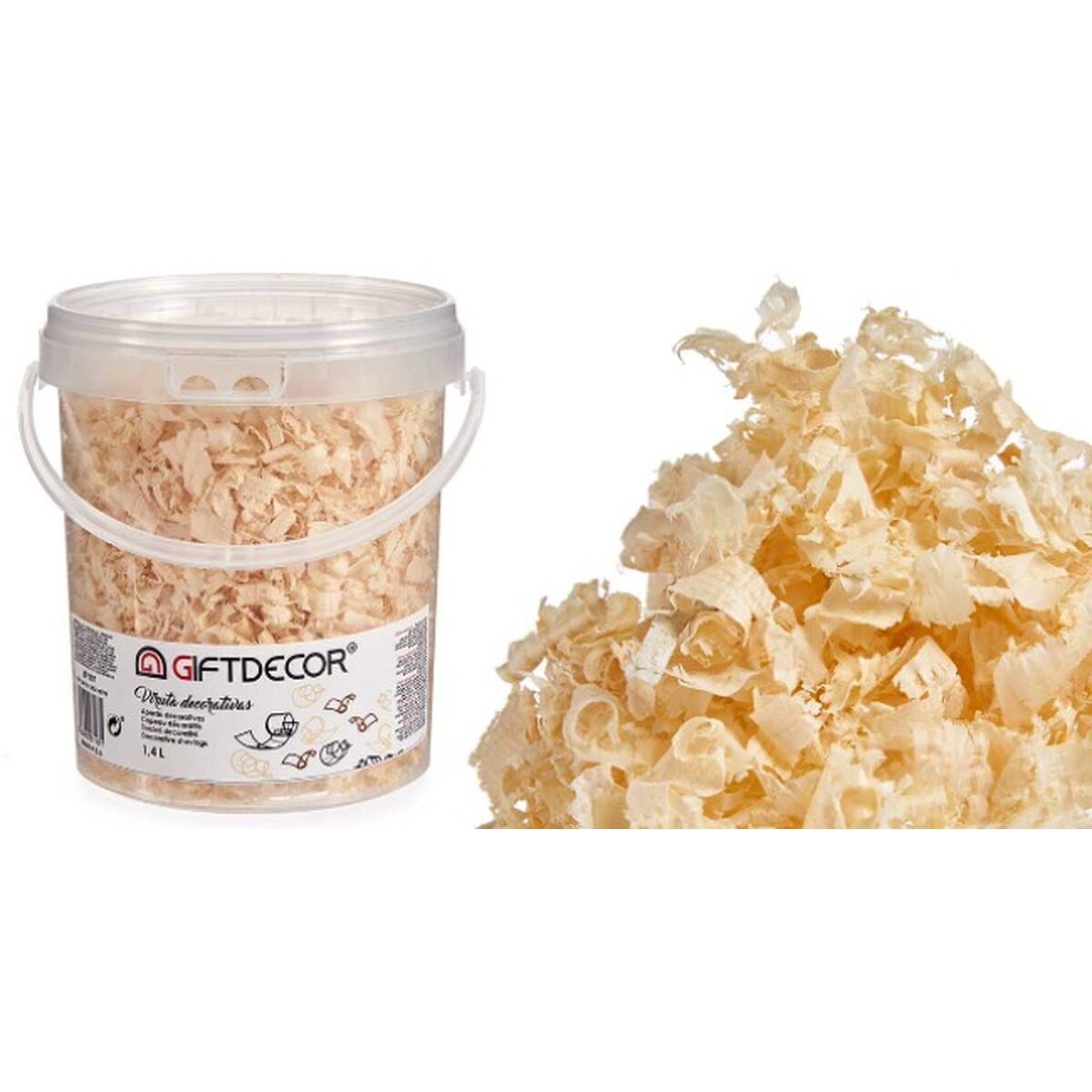 Dekorativa spån Gift Decor Naturell 1,4 L (6 antal) - 5