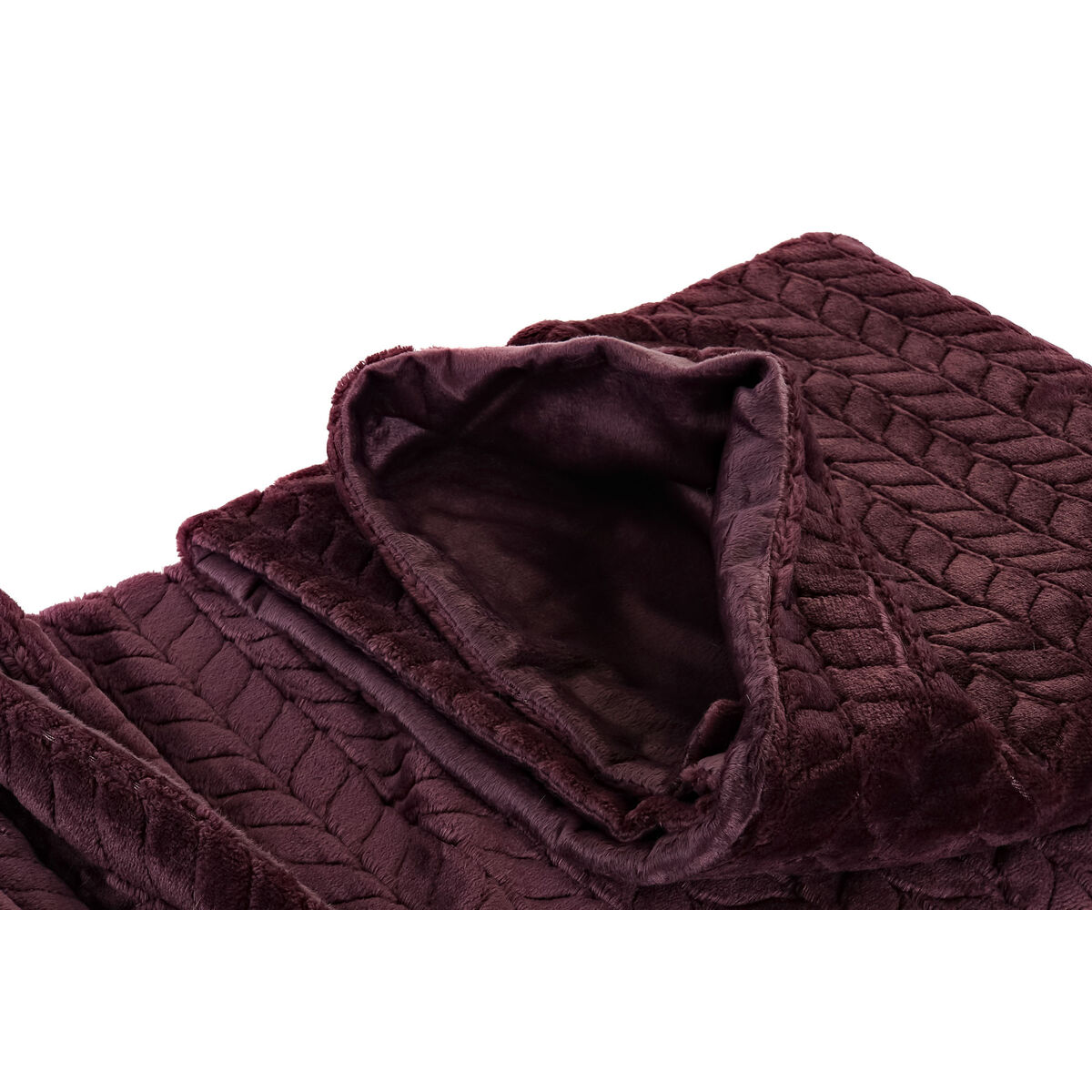 Filt DKD Home Decor Pilar Malva-färg (130 x 170 x 2 cm) - 3