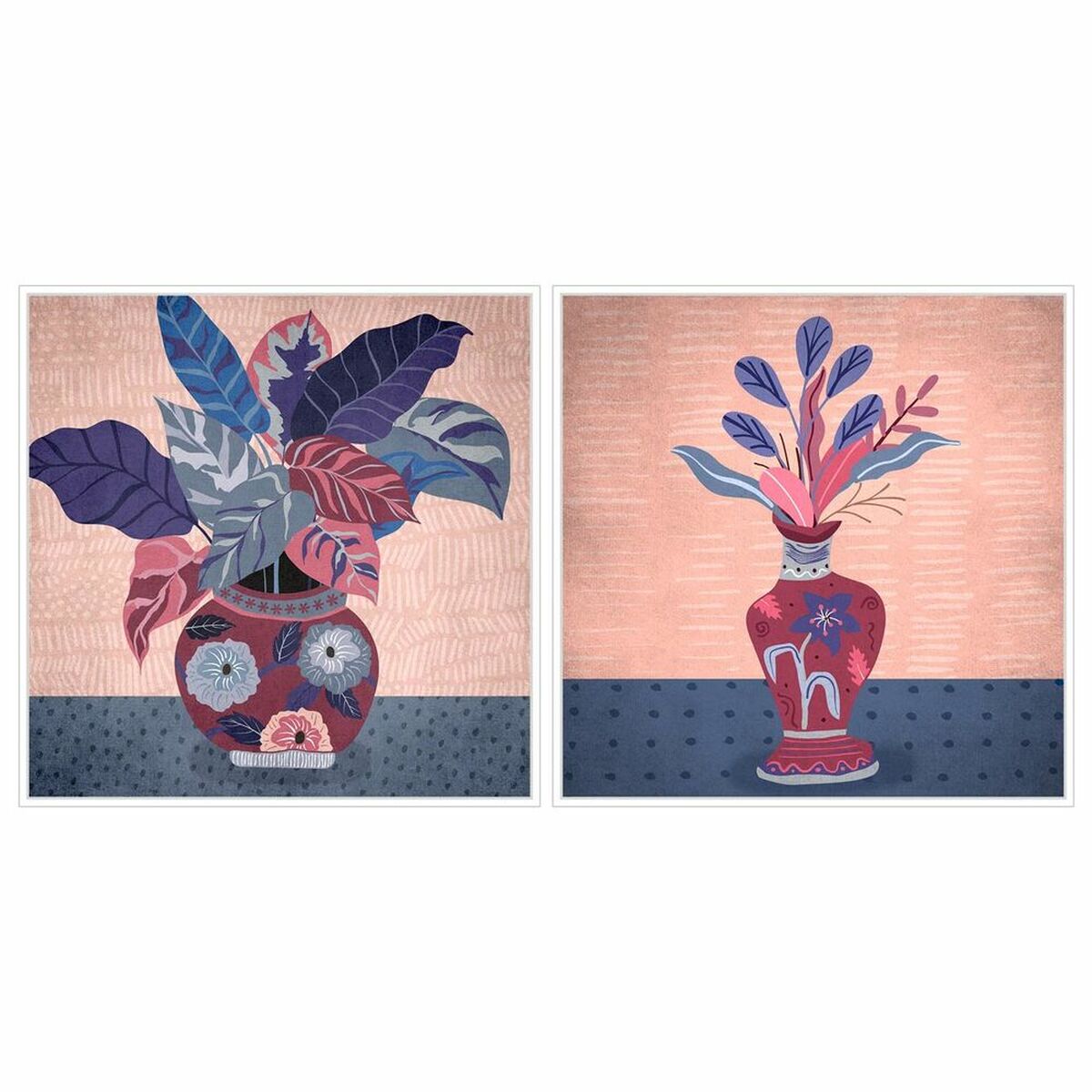 Kanvas DKD Home Decor polystyren Kanvas 83 x 4,5 x 83 cm (2 Delar) - 4