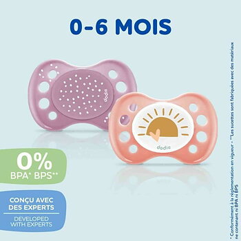 Set med nappar i silikon Dodie Multicolour 3 Delar