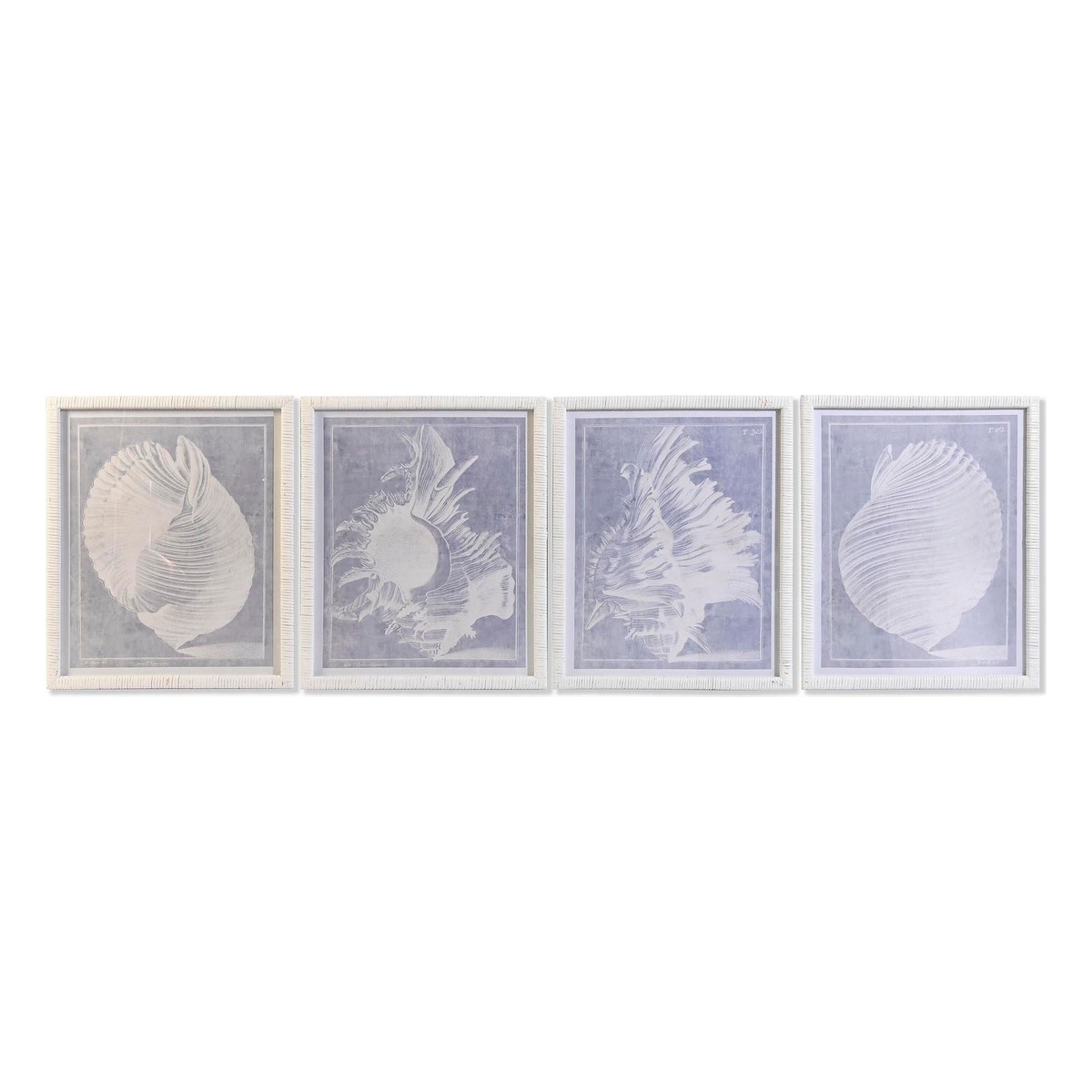 Tavla DKD Home Decor Glas Rattan 50 x 2 x 60 cm 50 x 60 x 2,5 cm Snigel