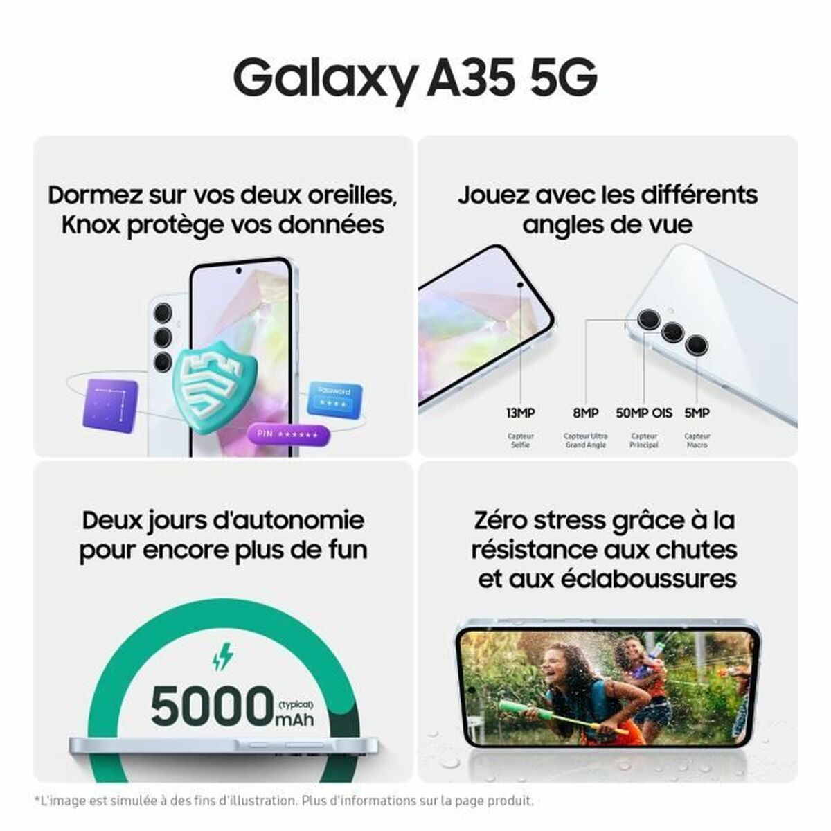 Smartphone Samsung Galaxy A35 Octa Core 6 GB RAM 128 GB Lila - 4