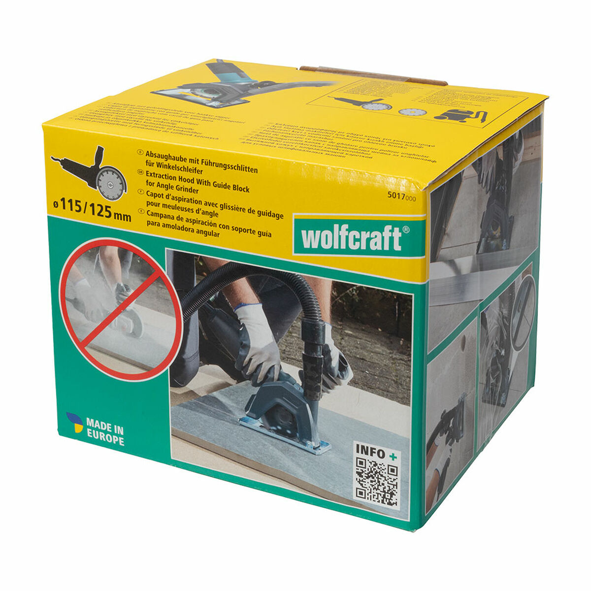 Stöd för dammutsugningsguide och guide för vinkelslip Wolfcraft 5017000 - 5
