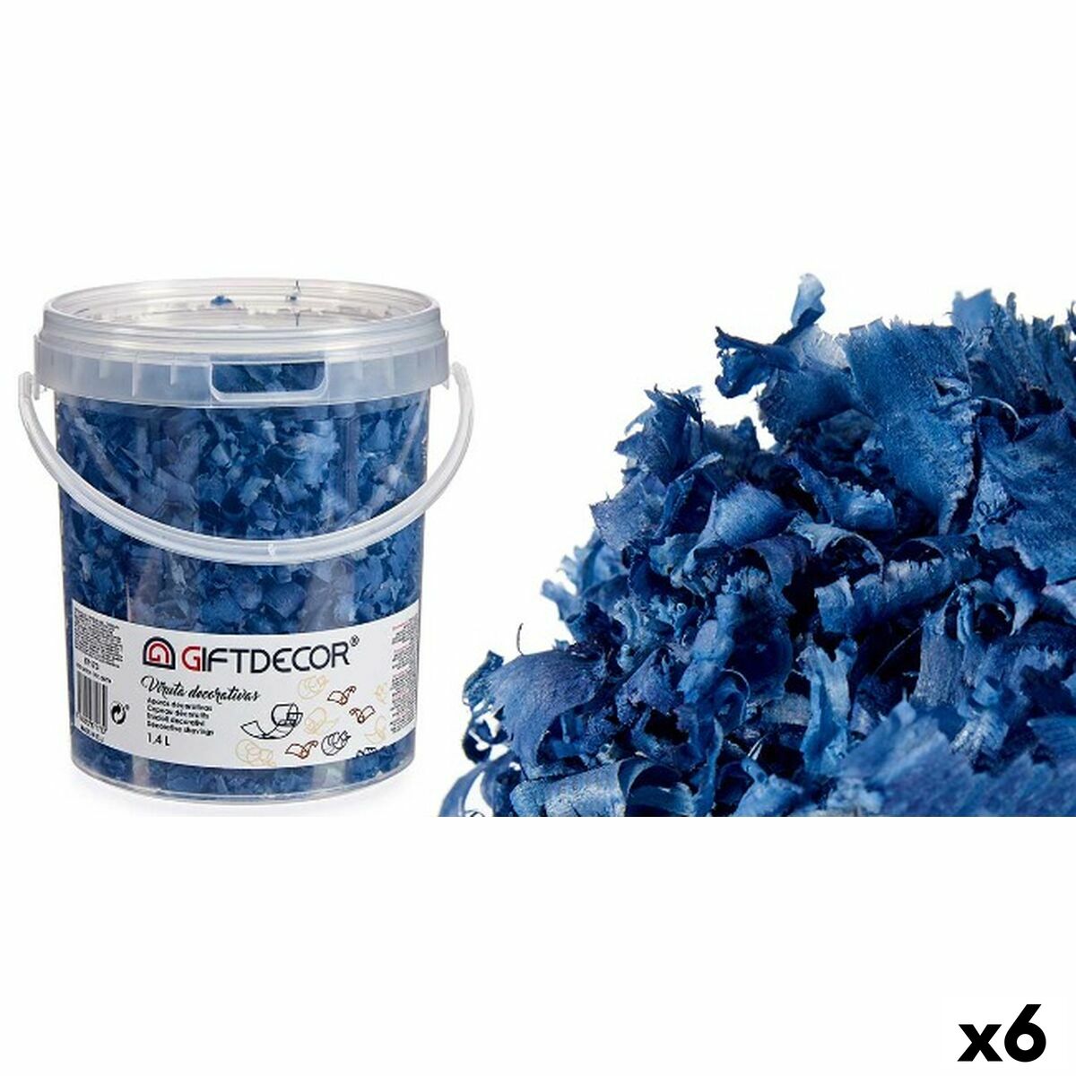 Dekorativa spån Gift Decor Mörkblå 1,4 L (6 antal)