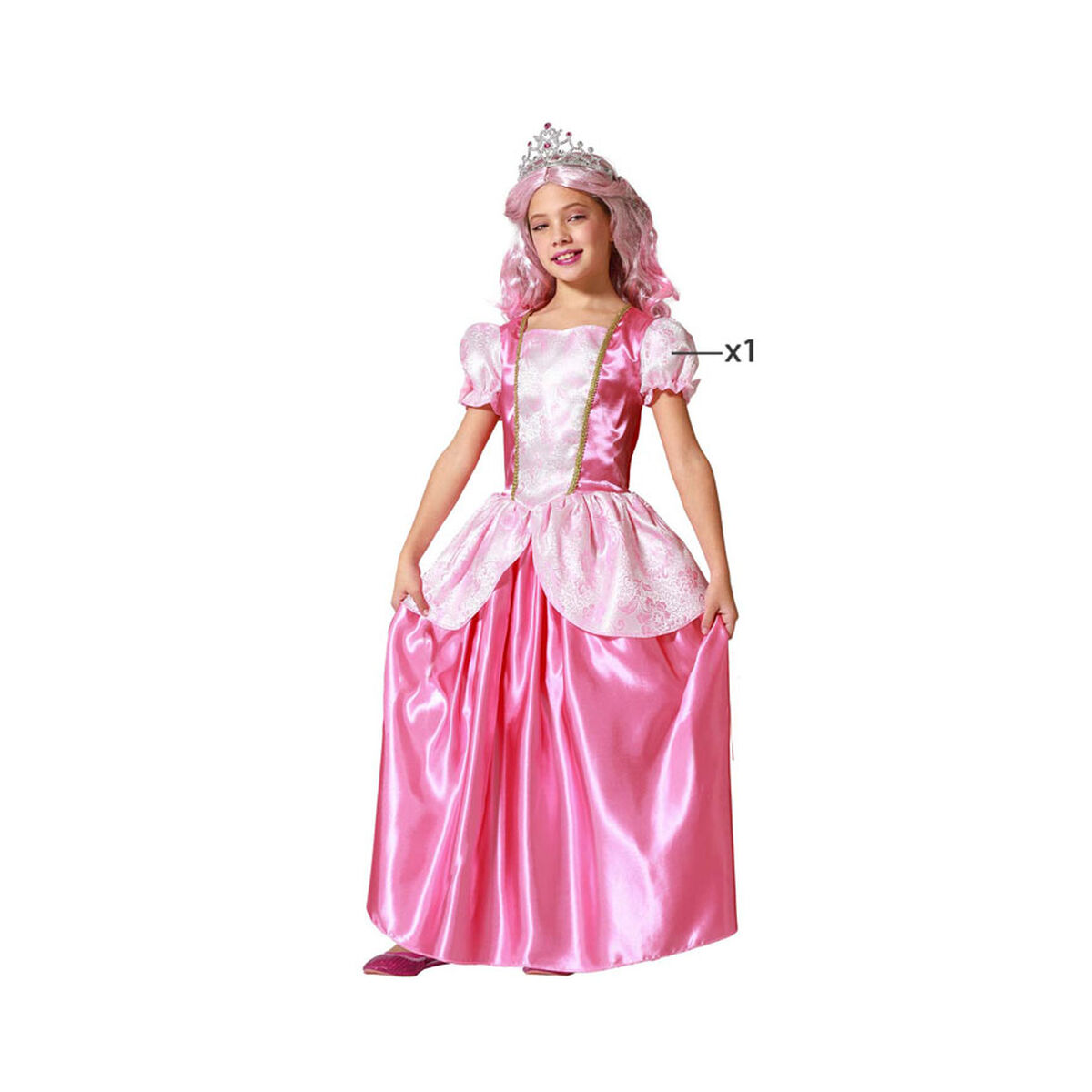 Maskeraddräkt för barn Rosa Prinsessa Fantasi - 14