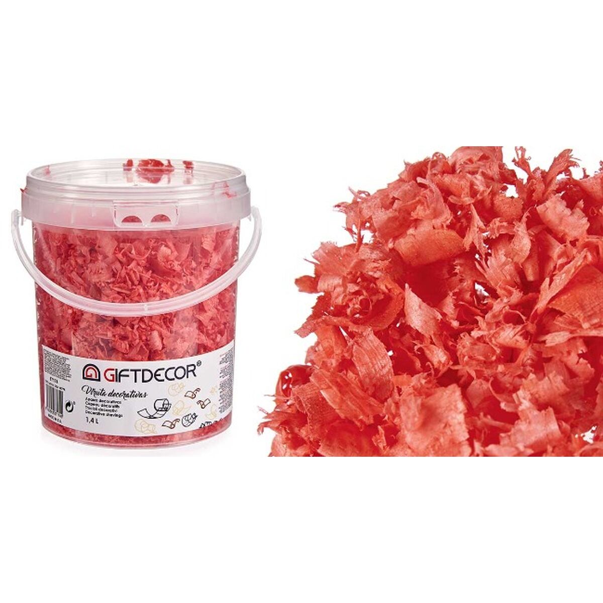 Dekorativa spån Gift Decor Korall 1,4 L (6 antal) - 2