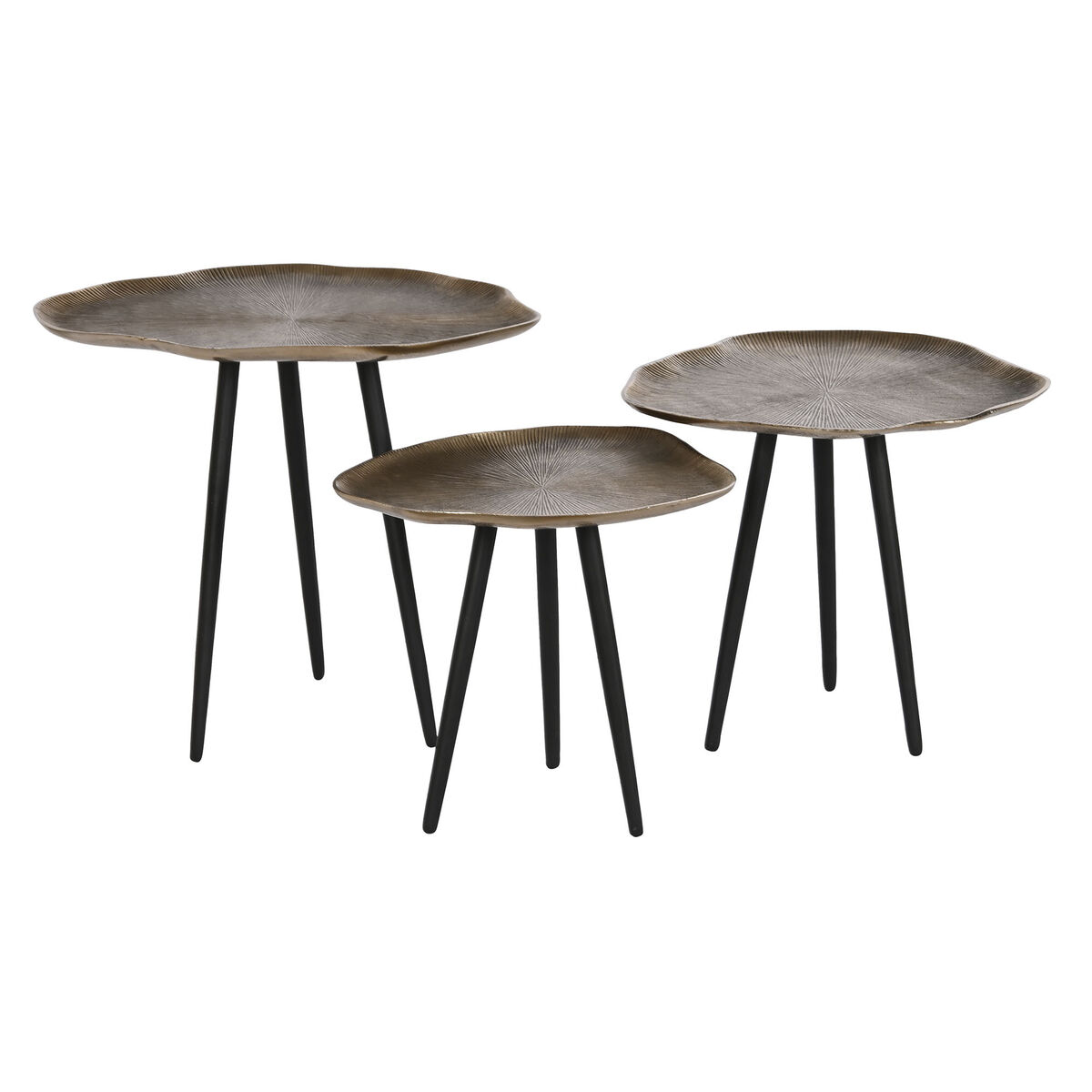 3-bordsset Home ESPRIT Aluminium - 3