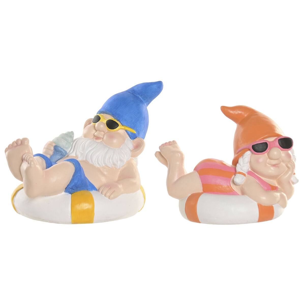 Prydnadsfigur Home ESPRIT Multicolour Medelhavs (2 Delar) (2 antal)