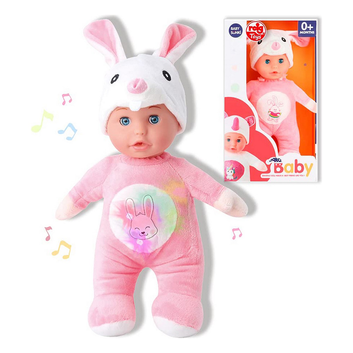 Bebisdocka Reig 30 cm Kanin Mjukisleksak Rosa (30 cm) - 2
