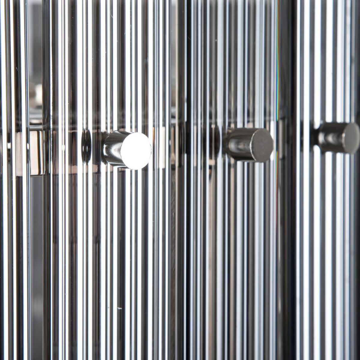 Taklampa 76 x 76 x 39 cm Glas Metall Silver - 3