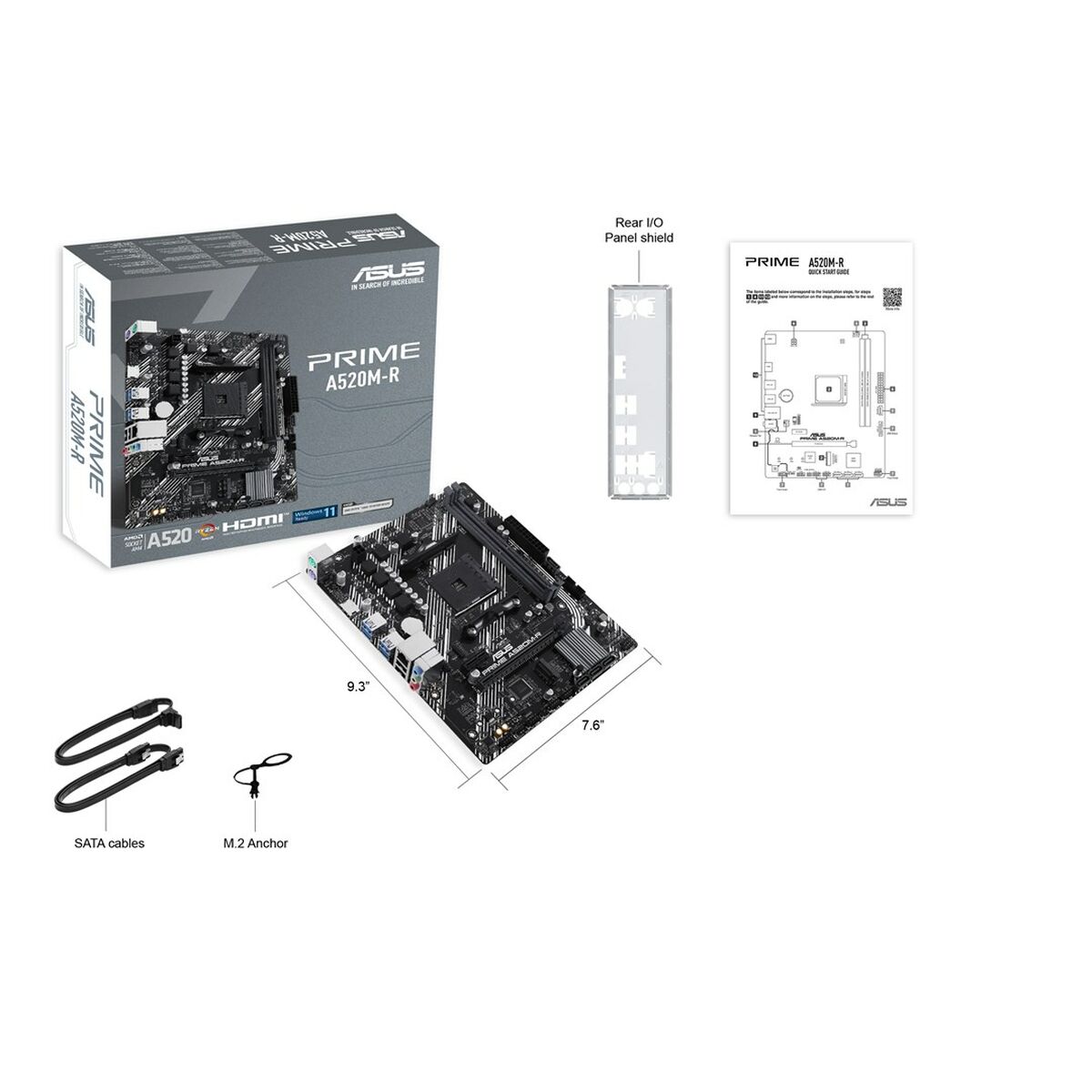 Moderkort Asus 90MB1H60-M0EAY0 AMD AM4 AMD A520 AMD - 4