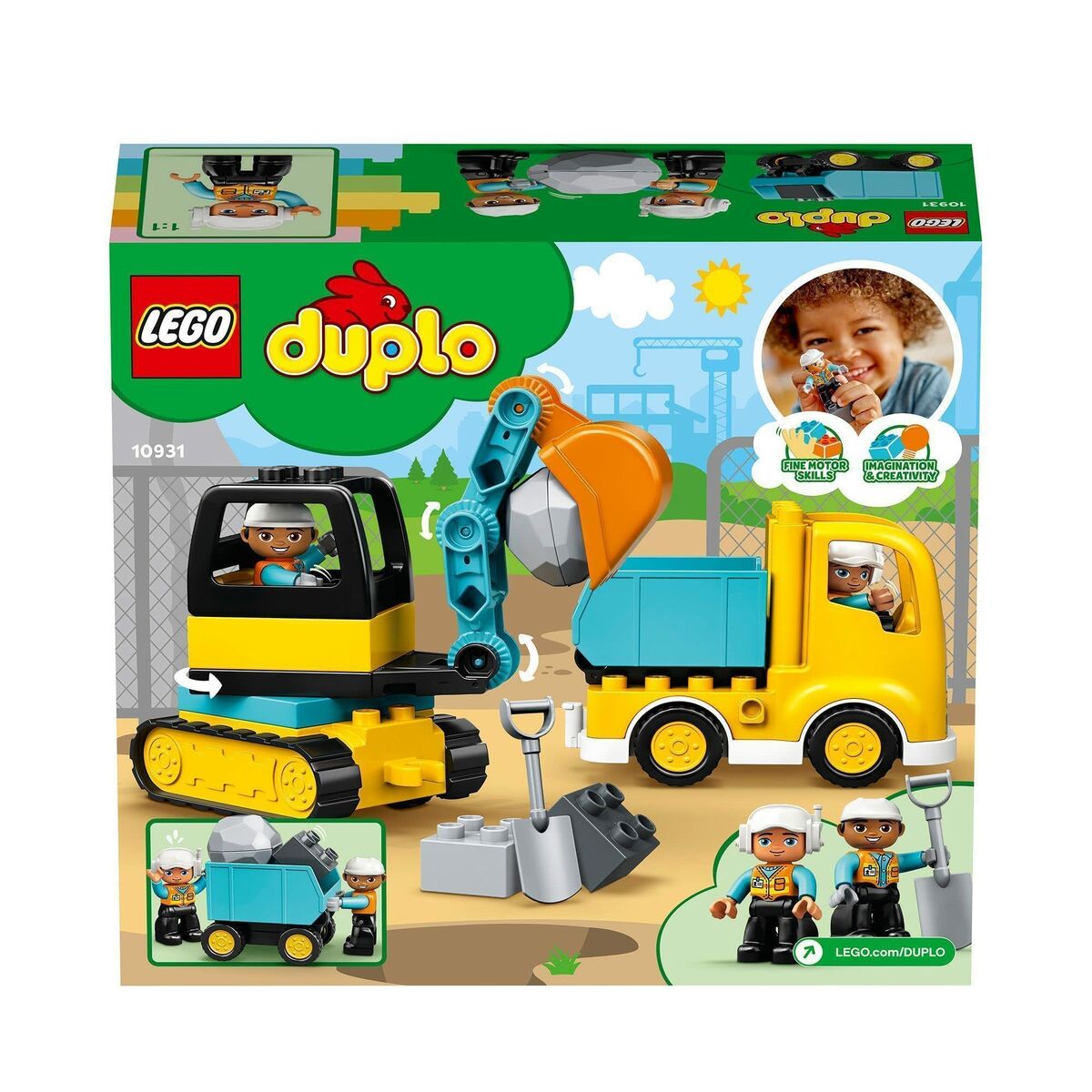 Playset Lego Construction 10931 Truck and Backhoe - 4