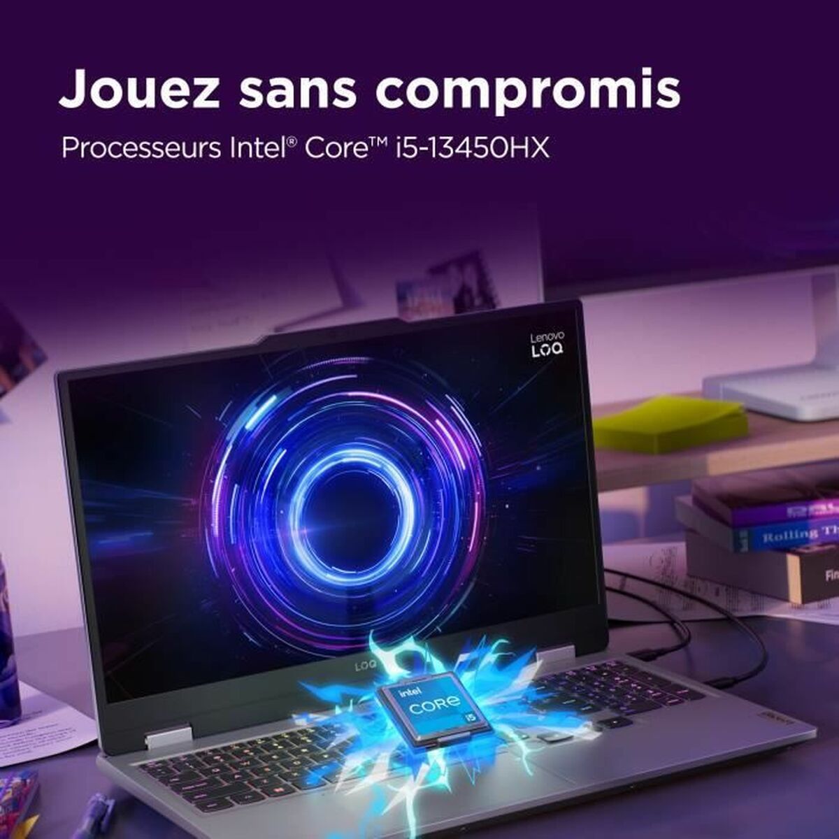 Bärbar dator Lenovo Intel Core I5-13450HX SSD AZERTY - 3