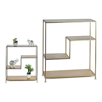 Bokhylla Gift Decor BIG-S3605000 Gyllene Metall 85 x 95 x 30 cm